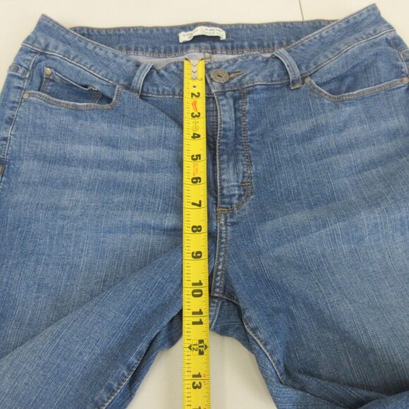 Riders by Lee Jeans Womens 16 M Blue No Gap Waist Bootcut Flap Pockets Stretch - Picture 10 of 13